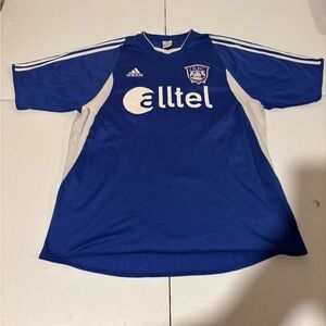 Adidas LRFC Alltel Logo Blue Polyester Soccer Shirt Men’s Size XL